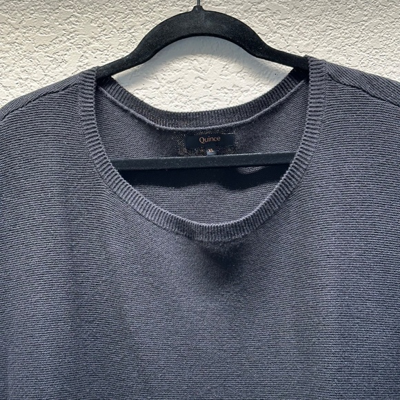 Quince Dolman Sweater Lightweight Organic Cotton Cashmere Link-Stitch Size XL - Picture 4 of 13